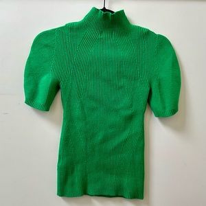 Anthropologie Maeve knit puff sleeve top